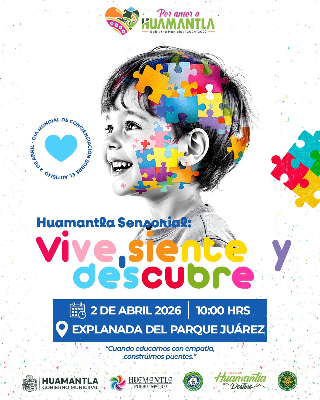 Gobierno municipal promueve la inclusión mediante 'Huamantla sensorial: vive, siente y descubre'